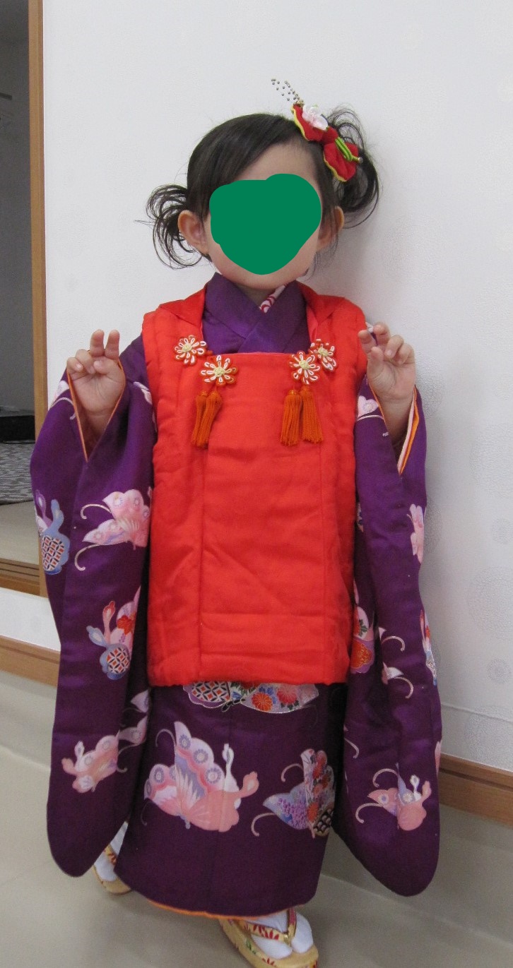 ３歳のお祝いです。おめでとうございました。